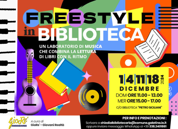 Biblioteca “P. Siciliani” – 1 Dic – Freestyle in Biblioteca