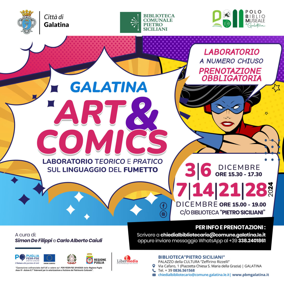 Biblioteca “P. Siciliani” – 3 Dic – Galatina Art & Comics