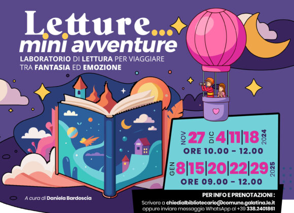 Biblioteca “P. Siciliani” – 27 Nov – Letture…Mini avventure